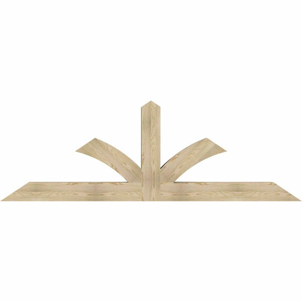 Ekena Millwork Richland Rough Sawn Timber Gable Bracket, Douglas Fir, 96"W x 32"H x 6"D x 6"F, 8/12 Pitch GBW096X32X0606RIC00RDF - main